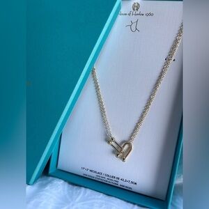 Gold Necklace with Horse Bit Pendant